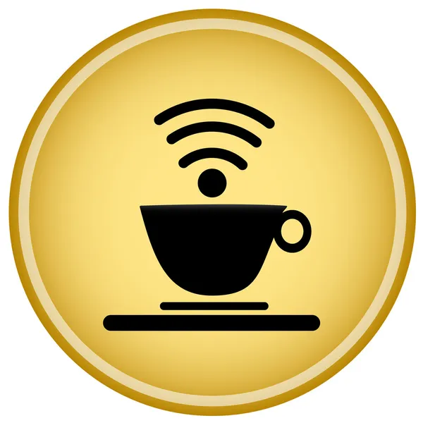 Coffee Cup Internet Wifi — Stock Vector