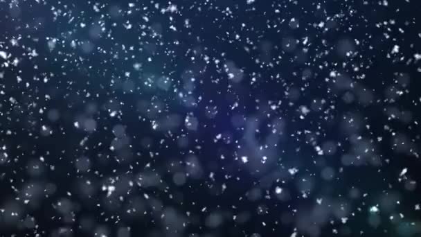 Snöfall sömlös loop Animation med grön skärm — Stockvideo