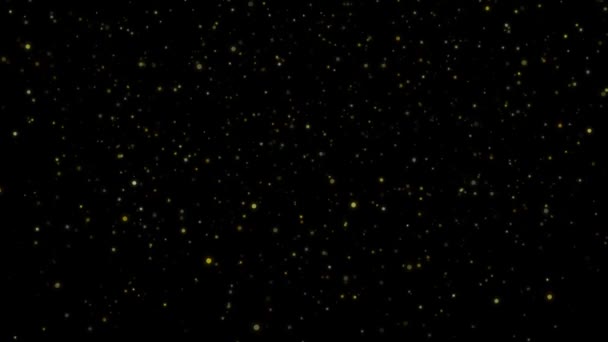 Блестящие золотые частицы. Рождество, Мбаппе, падение - Абстрактный фон — стоковое видео