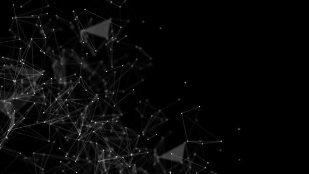 technologie de réseau informatique lignes et points connectés. 