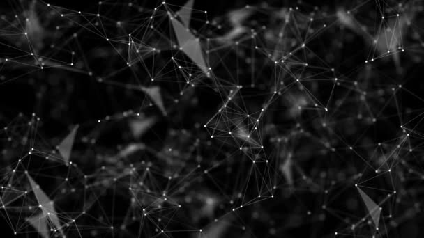 technologie de réseau informatique lignes et points connectés. 