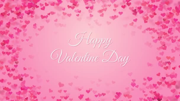Hearts Motion for Valentines Day Pozdrowienia. 4K romantyczne przejścia serca — Wideo stockowe