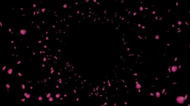 Gül yaprakları animasyonu Siyah ve yeşil ekran