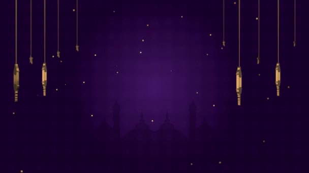 Attractive ramadan eid mubarak background — Vídeos de Stock