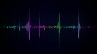 Audio Spectrum. Visualizer. Soundwave effect. music visualizer background.