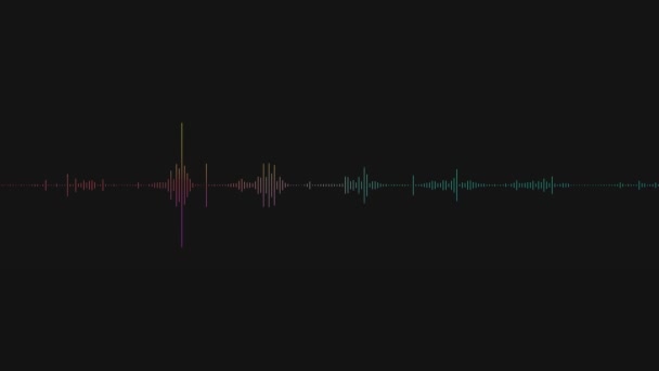 Audio spektrum. Vizualizátor. Soundwave efekt. pozadí vizualizátoru hudby. — Stock video