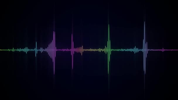 Audio Spectrum. Visualizer. Soundwave effect. music visualizer background. — Stockvideo