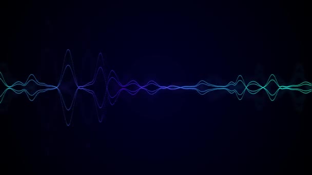 Spectre audio. Visualiseur. Effet d'onde sonore. fond visualiseur de musique. — Video