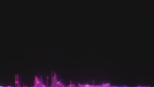 Audio Spectrum. Visualizer. Soundwave effect. music visualizer background. — Wideo stockowe