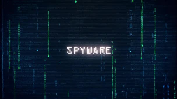 Señal Detectada Amenaza Ataque Viral Espionaje Informático Error Del Sistema — Vídeo de stock