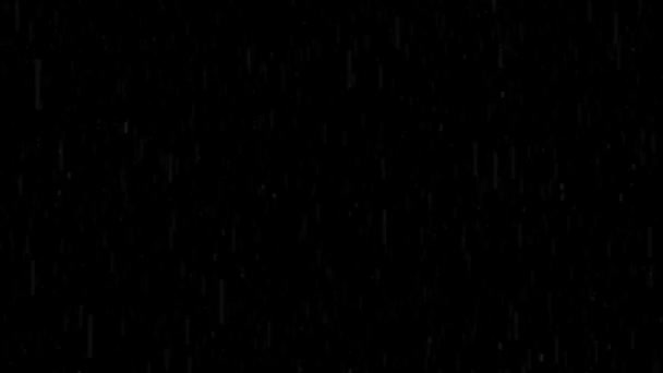 Silný Déšť Padající Před Kameru Fotografický Realistický Prvek Cgi Rozostřením — Stock video