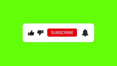 yeşil ekranlı yuvarlak köşe abonesi düğmesi.