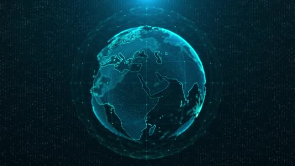 Коммуникационные Технологии Глобальной Мировой Сети Глобальная Концепция Сетевого Подключения Подключения — стоковое видео