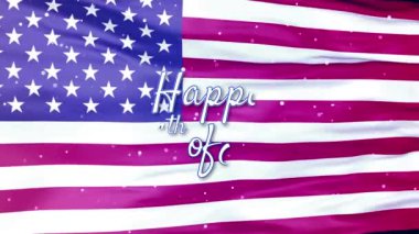 Bağımsızlık Günü 'nüz kutlu olsun. Amerikan bayrağıyla canlandırılmış geçmişi selamlıyoruz. ABD Bayrak ve Havai fişekleriyle 4 Temmuz Kutlaması