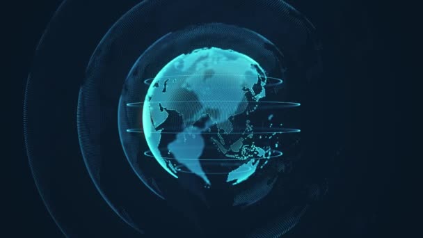 Communication Technology Global World Network Global Network Connection Data Connections — Stockvideo