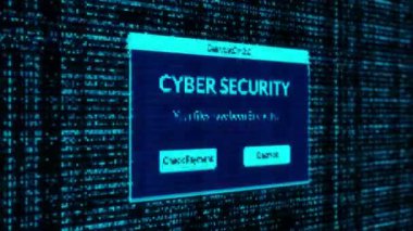Cyber Security warning and check payment for decrypt system files concept with binary code background