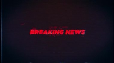 Video oyunları ekranı için Kırıcı Haberler metin hatası efektleri konsepti. Arıza arkaplan ile Kırıcı Haberler Retro metin efektleri