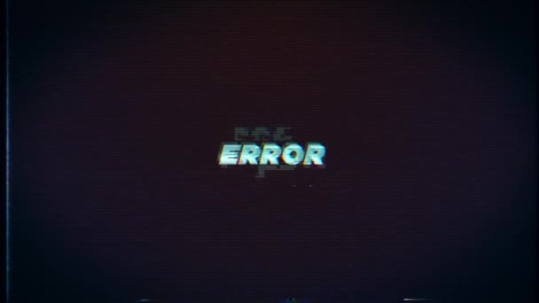 Error Text Glitch Effects Bad Screen Background — 图库视频影像