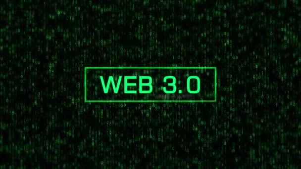 Web Concept Computer Binary Background Web Conceptual Technology Background Binary — Stock videók