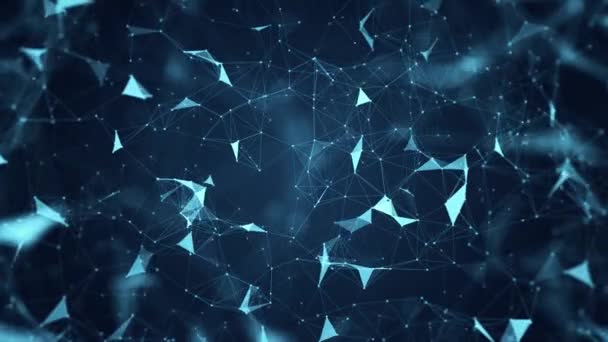 Abstract Plexus Animated Futuristic Background Plexus Network Connection Data Transfer — Vídeo de Stock