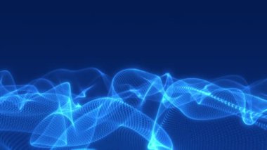 soyut dalga dijital teknoloji mavi arkaplan ve ışık efekti