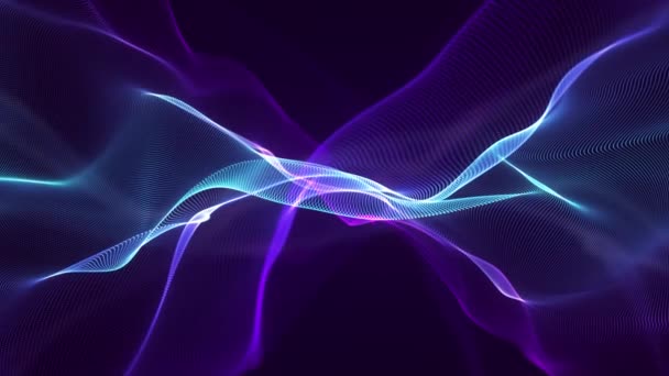 Abstract Loopable Blue Violet Wavy Motion Background Concept Futuristic Animation — Wideo stockowe