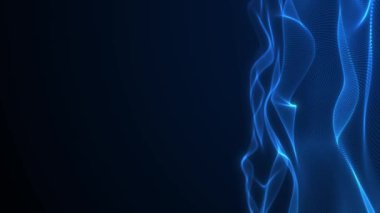 Mavi ışık dijital efektli soyut ağ teknolojisi arka planı