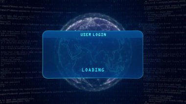 Password Cracked Warning with User Login Interface Concept over Digital Globe and Computer Hacking Background.