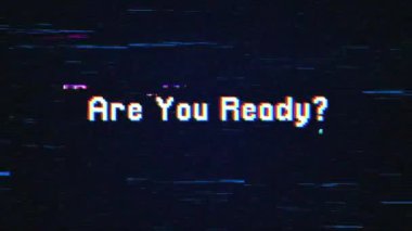 Video oyunları ekranı için arıza arkaplan kavramına sahip hazır mısınız? Hata arkaplanlı Retro metin efektlerini hazır mısınız.