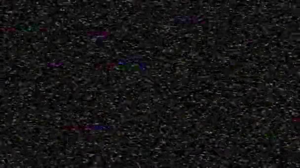 Bildschirm Rauschen Glitch Effekt Visuelle Videoeffekte Streifen Den Hintergrund Störgeräusche — Stockvideo