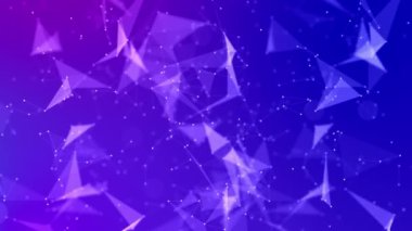 Soyut sinematik pleksus hareket arkaplanı. Renkli dijital ağ arkaplanı. Zarif arkaplan üzerinde Plexus Özet Ağ Şekilleri.