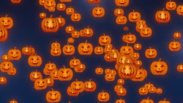 Calabazas Brillantes Halloween Halloween Fondo Animado Calabazas Miedo Animados — Vídeo de stock