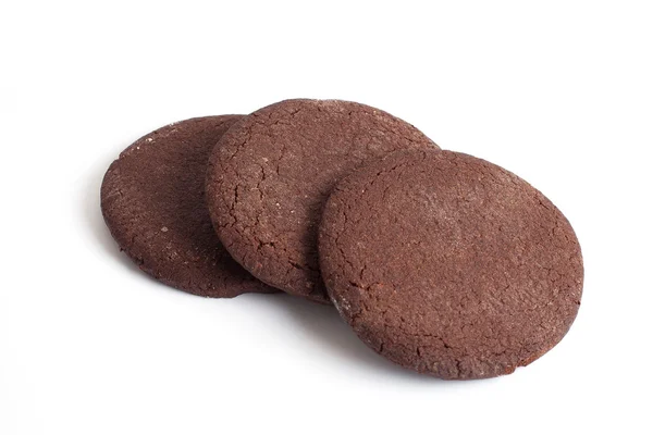 Biscotti al cioccolato su bianco — Foto Stock