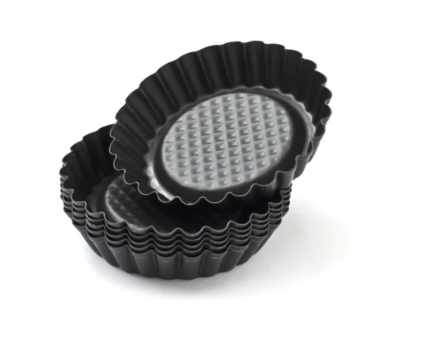 Moldes metálicos para muffins — Fotografia de Stock