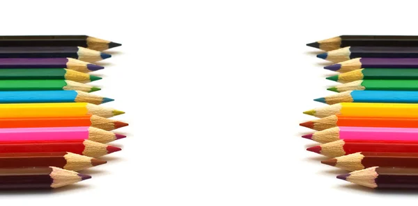 Uppsättning färgglada pennor — Stockfoto