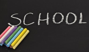 Word okul yazılı Beyaz tebeşir tarafından