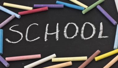 Word okul yazılı Beyaz tebeşir tarafından