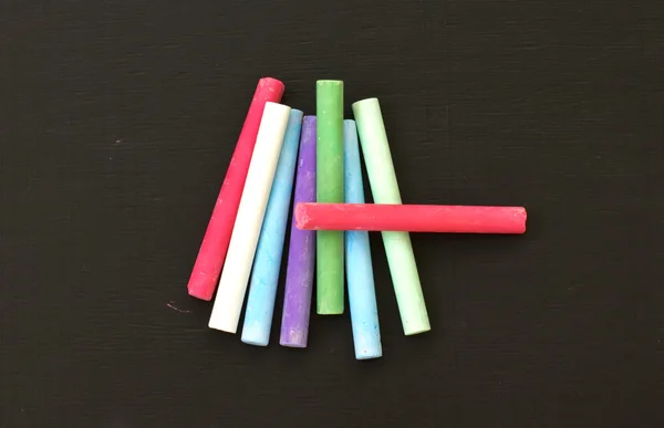 Set of colorful pieces of chalk — Stock Photo, Image