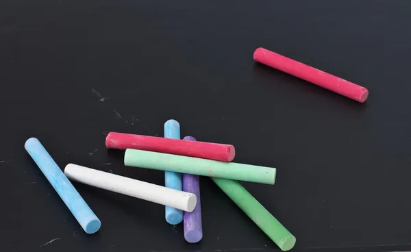 Set of colorful pieces of chalk — Stock Photo, Image