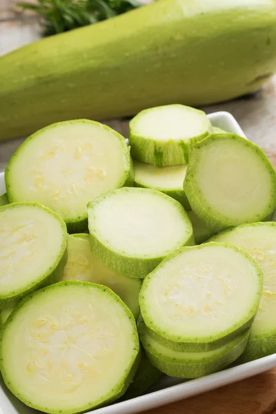 Fresh uncooked zucchini — Stock Photo, Image