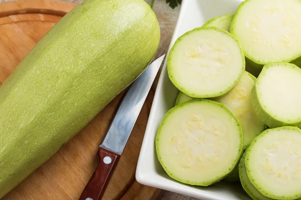 Fresh uncooked zucchini — Stock Photo, Image
