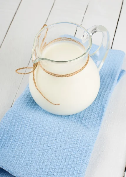 Dairy product - milk in pitcher — Stock Photo, Image