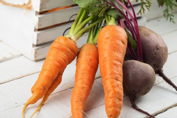 Verduras frescas en cubo — Foto de Stock