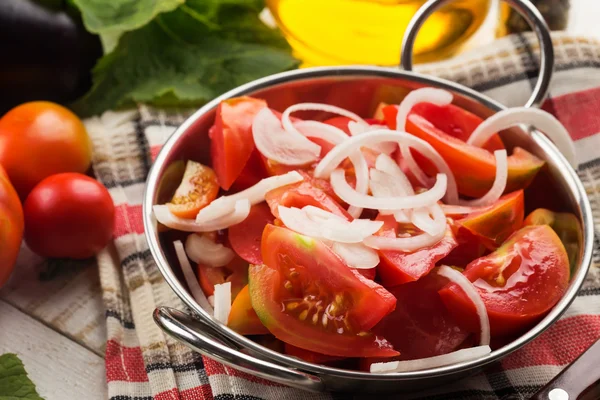 Fresh tomato salad — Stock Photo, Image