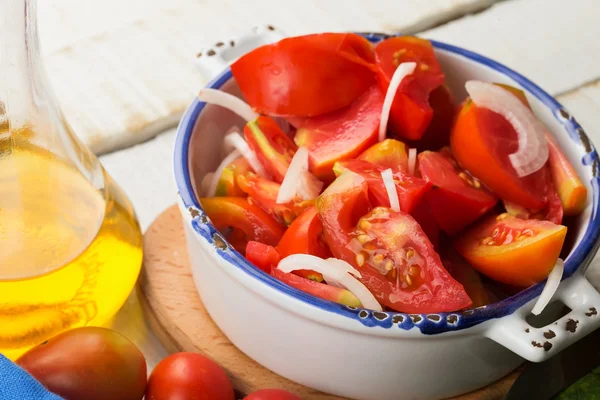 Salada de tomate fresco — Fotografia de Stock