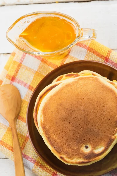 Pancakes on plate — Stock Photo, Image