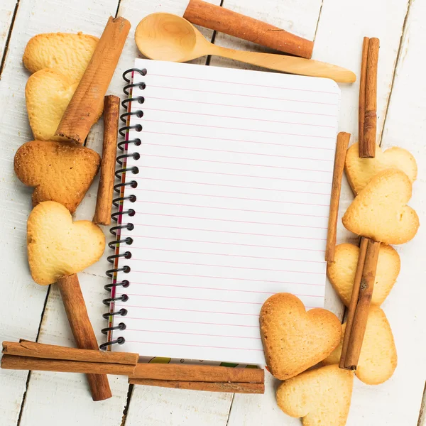 Notiz und Cookies — Stockfoto