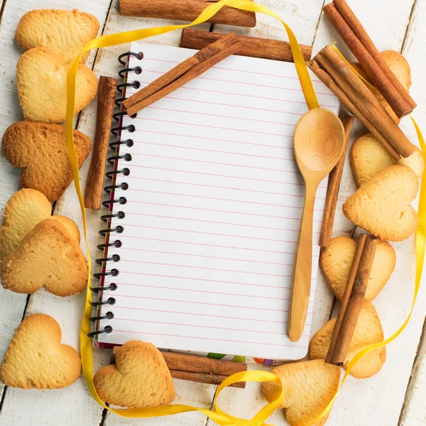 Notiz und Cookies — Stockfoto