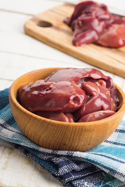 Raw chicken liver — Stock Photo, Image