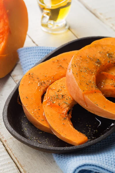 Pumpkin with herbs — Stock Photo, Image